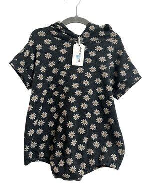 Mille + Roo Bamboo Daisy Hooded Short Romper Size 2T Little One Shop